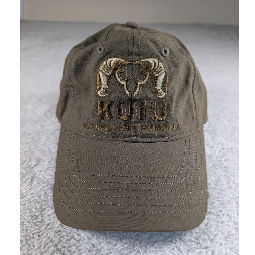 KUIU Ultralight Hunting Hat Mens One Size Olive Green Nylon Ripstop Logo Cap
